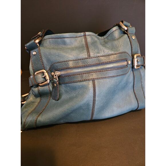 Fossil Vintage Green Leather Pocketbook Purse EUC - Picture 6 of 11